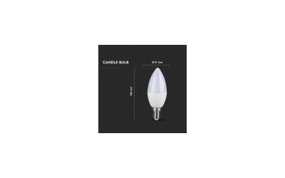 LED žiarovka E14 sviečka 7 W studená biela 5 rokov záruka