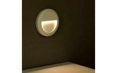 LED nástenné svietidlo kruh 2 W teplá biela biele IP65