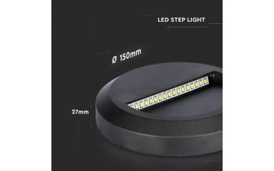 LED nástenné svietidlo kruh 2 W teplá biela čierne IP65