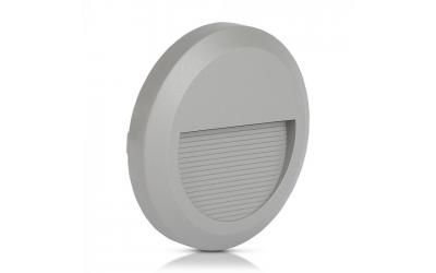 LED nástenné svietidlo kruh 2 W denná biela šedé IP65