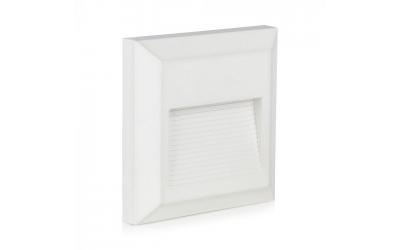 LED nástenné svietidlo štvorec 2 W teplá biela biele IP65