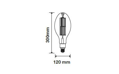 LED žiarovka filament E27 24 W denná biela s vysokým výkonom 160 lm/W ED120