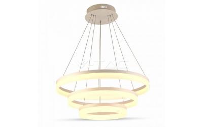 LED luster závesný 80 W 3-kruhový stmievateľný teplá biela