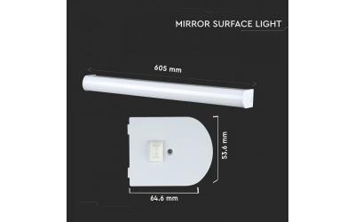 LED zrkadlové svietidlo biele 10 W denná biela IP44