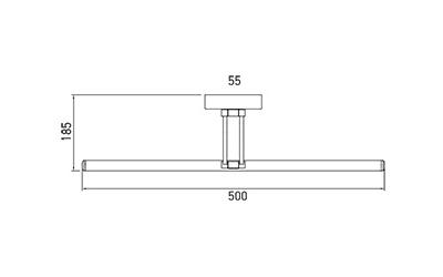 LED zrkadlové svietidlo 8 W teplá biela chrómové 50 cm