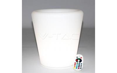 Nabíjateľné záhradné dekoratívne svietidlo kvetináč RGB 28x29 cm IP54