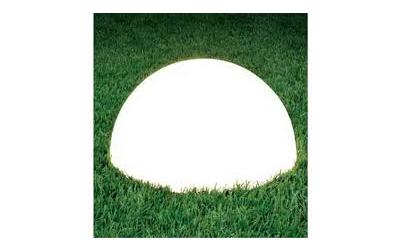 Nabíjateľné záhradné dekoratívne svietidlo pologuľa RGB priemer 50 cm IP54
