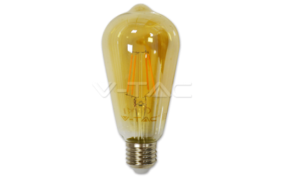 LED žiarovka "retro štýl" s jantárovým sklom E27 4W teplá biela (2200K)