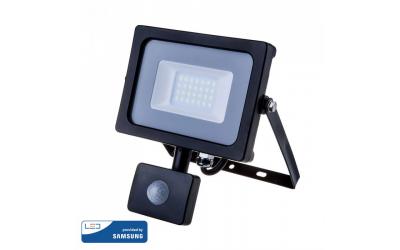 LED reflektor so senzorom 20 W studená biela čierny 5 rokov záruka