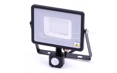 LED reflektor so senzorom 30 W studená biela čierny 5 rokov záruka