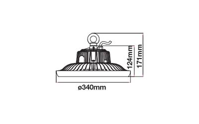 LED priemyselné Highbay UFO svietidlo 150 W denná biela 120° 5-ročná záruka