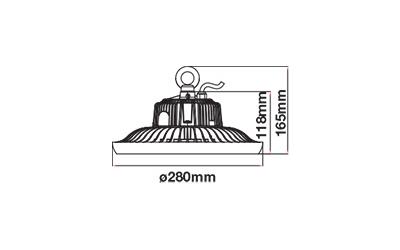 LED priemyselné svietidlo 100 W studená biela 120°