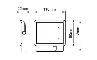LED reflektor 10 W studená biela biely