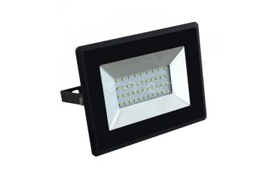 LED reflektor 30 W studená biela čierny