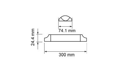 LED lineárne svietidlo 30 cm 10 W studená biela 5 rokov záruka