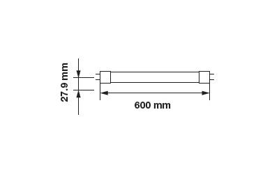 LED trubica 60 cm 10 W studená biela 5 rokov záruka