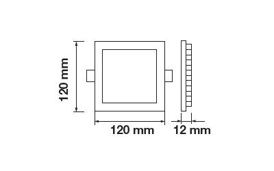 Štvorcový LED panel zapustený 6 W studená biela s 5-ročnou zárukou