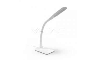 LED stolná lampa 7W, denná biela, biele telo