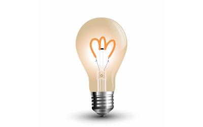 LED žiarovka 3 W filament E27 so zlatým sklom ozdobná teplá biela