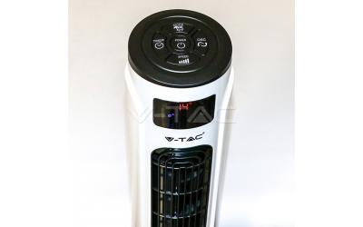 Ventilátor stojanový 120 cm 55 W s diaľkovým ovládaním čiernobiely
