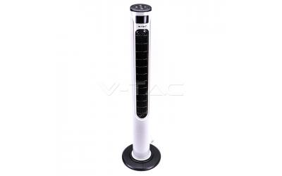 Ventilátor stojanový 120 cm 55 W s diaľkovým ovládaním čiernobiely
