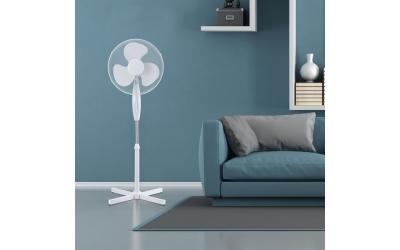 Stojanový ventilátor 40 W biely 