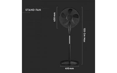 Stojanový ventilátor 55 W čierny