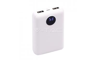 Powerbanka 10000 mAh biela s displejom