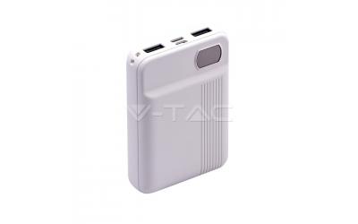 Powerbanka 10000 mAh biela s displejom