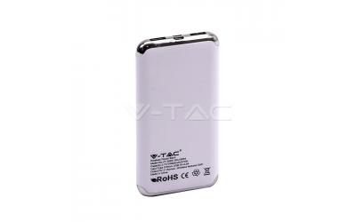 Powerbanka 10000 mAh biela s bezdrôtovým nabíjaním