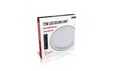 LED stropné svietidlo SOFIA ROUND OPAL 72 W so zmenou farby svetla a stmievaním cez DO 
