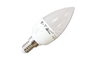 LED žiarovka E14 sviečka 6 W denná biela plastová 