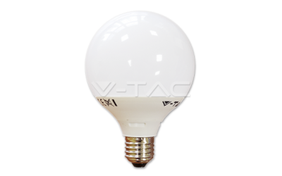 LED žiarovka E27 guľa G95 10 W teplá biela 