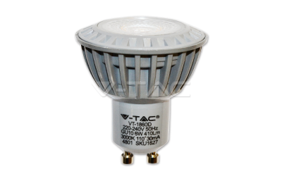 Bodová LED žiarovka GU10 6W, COB, studená biela, 110°, stmievateľná