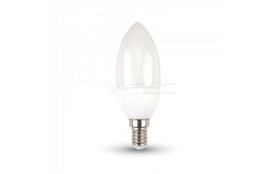 LED žiarovka E14 sviečka 5,5 W studená biela plastová 5-ročná záruka