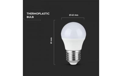 LED žiarovka E27 G45 5,5 W teplá biela 5 rokov záruka