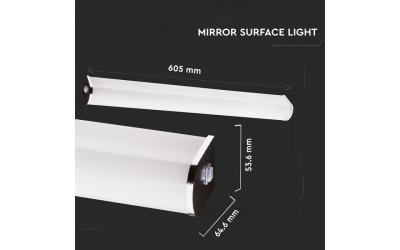 LED zrkadlové svietidlo chrómové 10 W denná biela IP44