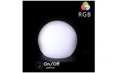 Nabíjateľné záhradné dekoratívne svietidlo guľa RGB priemer 40 cm IP65