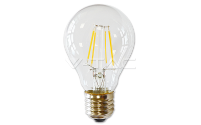 LED žiarovka filament 4 W E27 teplá biela stmievateľná číra