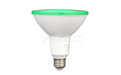 LED žiarovka E27 PAR38 15 W s krytím IP65 zelená