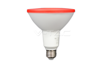 LED žiarovka E27 PAR38 15 W s krytím IP65 červená