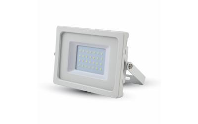 LED reflektor SLIM 30 W studená biela biely