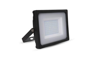 LED reflektor SLIM 50 W teplá biela čierny