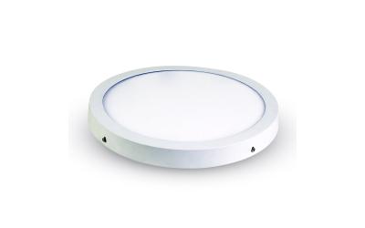 LED prisadený panel kruhový 48 W teplá biela biely hliník
