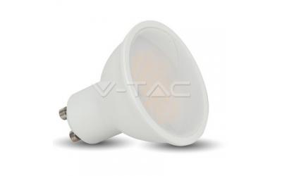 Bodová LED žiarovka GU10 3W studená biela, biele telo 110°