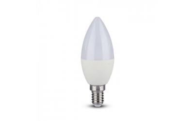LED žiarovka E14 sviečka 5,5 W s verným podaním farieb CRi 95+ teplá biela