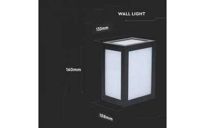 LED nástenné svietidlo kváder 12 W denná biela IP65 čierne