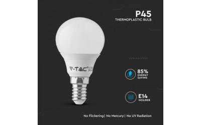 LED žiarovka E14 7 W teplá biela 5 rokov záruka P45 plast