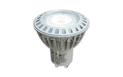 Bodová LED žiarovka GU10 6W studená biela 110° COB
