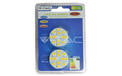 Bodová LED žiarovka G4 2,5 W teplá biela jednostranná blister 2-pack